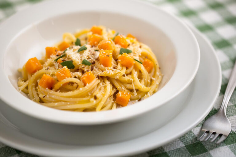 Spaghetti mit Kürbis aus dem Airfryer