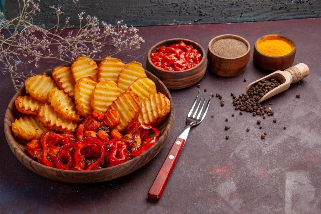 Heißluftfritteuse Kartoffelwedges wie im Restaurant (Paprika‑Knoblauch)