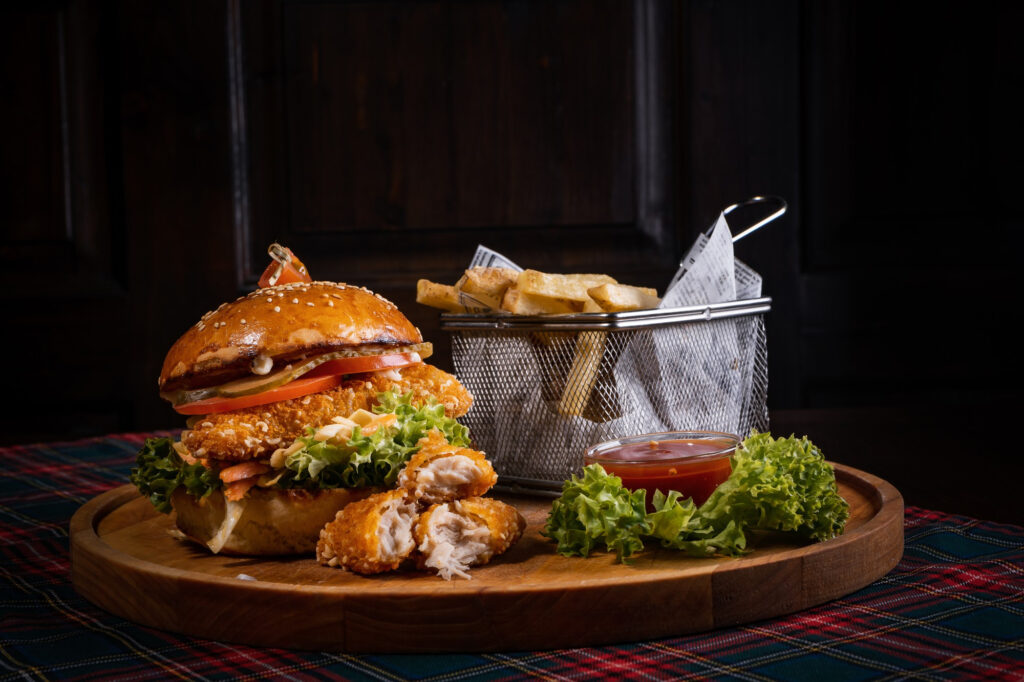 Airfryer Crispy Chicken Burger (Cornflakes‑Panade)