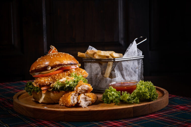 Airfryer Crispy Chicken Burger (Cornflakes‑Panade)