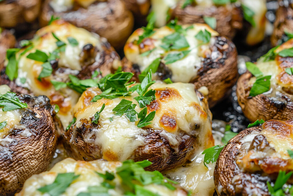 Airfryer gefüllte Champignons – mit Kräuterfrischkäse