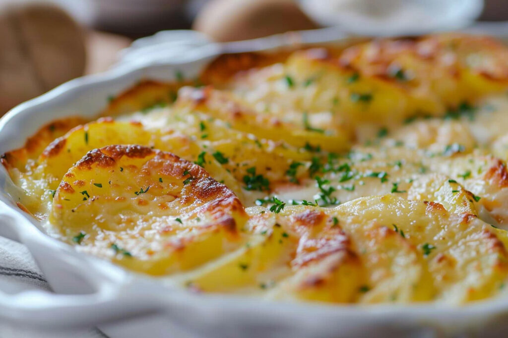 Airfryer Kartoffelgratin in der Form – cremig & oben knusprig
